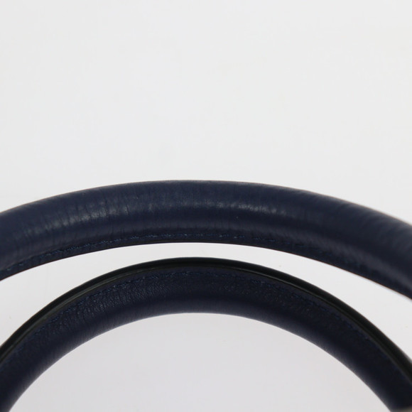 Burberry Medium Belt Bag Handbag Leather Navy Ivory - Picture 5 of 8